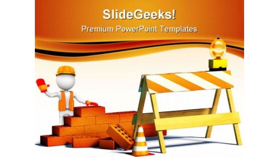 Work Under Construction PowerPoint Templates And PowerPoint Backgrounds 0811