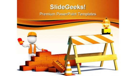 Work Under Construction PowerPoint Themes And PowerPoint Slides 0811
