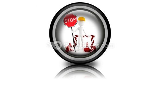Worker Stop PowerPoint Icon Cc