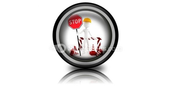 Worker Stop PowerPoint Icon Cc Worker Stop PowerPoint Icon Cc