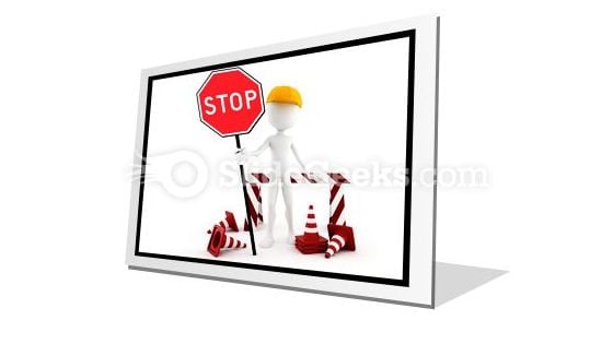 Worker Stop PowerPoint Icon F