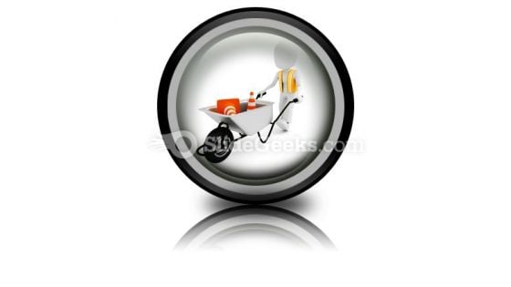 Worker Works Construction PowerPoint Icon Cc