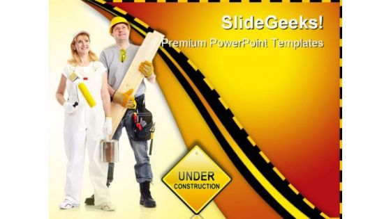 Workers Under Construction PowerPoint Themes And PowerPoint Slides 0511 Workers Under Construction PowerPoint Themes And PowerPoint Slides 0511