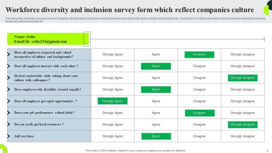 Workforce Diversity And Inclusion Survey Ppt Powerpoint Presentation Complete Deck With Slides Survey
