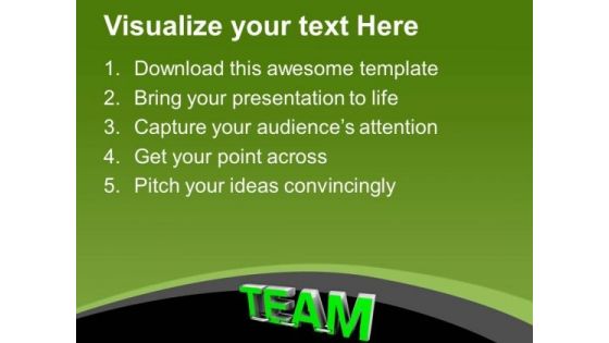 Working In Team Teamwork Concept PowerPoint Templates Ppt Backgrounds For Slides 0413