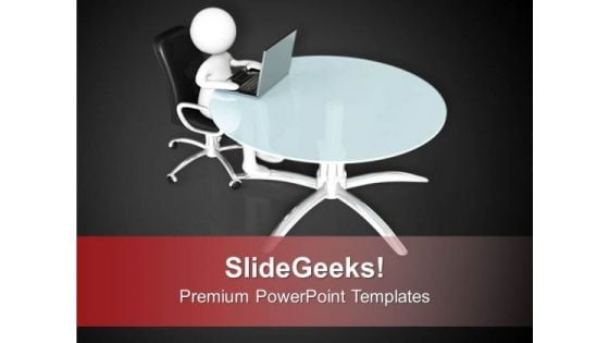 Working On Laptop Is Easy And Helpful PowerPoint Templates Ppt Backgrounds For Slides 0613