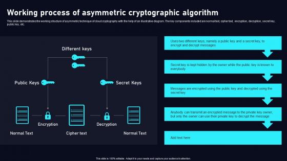 Working Process Of Asymmetric Cloud Data Security Using Cryptography Demonstration Pdf