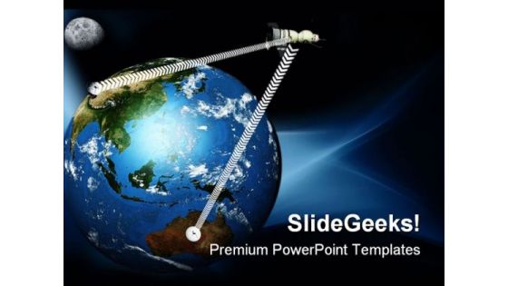 World Communication Globe PowerPoint Themes And PowerPoint Slides 0511