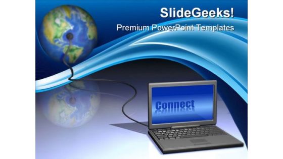 World Connecting Computer PowerPoint Themes And PowerPoint Slides 0211