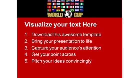 World Cup South Africa Flag Sports PowerPoint Themes And PowerPoint Slides 0811