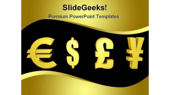 World Currency Money PowerPoint Template 0810