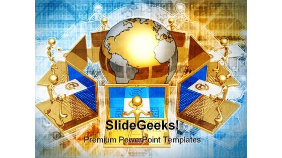 World Email Group Internet PowerPoint Themes And PowerPoint Slides 0811