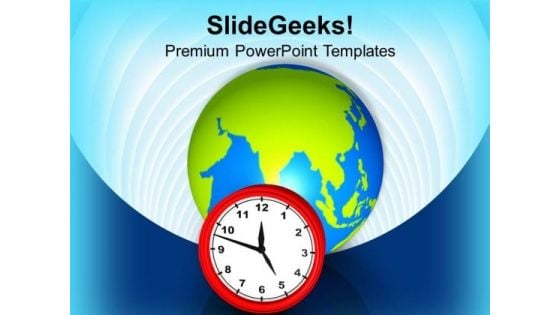 World Globe With Alarm Clock PowerPoint Templates Ppt Backgrounds For Slides 0313 World Globe With Alarm Clock PowerPoint Templates Ppt Backgrounds For Slides 0313
