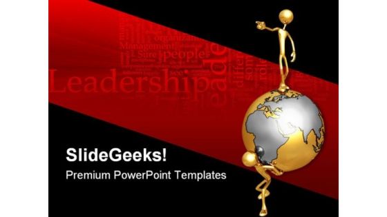 World Leader Leadership PowerPoint Themes And PowerPoint Slides 0811