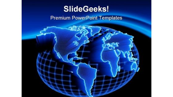 World Map Business People PowerPoint Template 0810 World Map Business People PowerPoint Template 0810