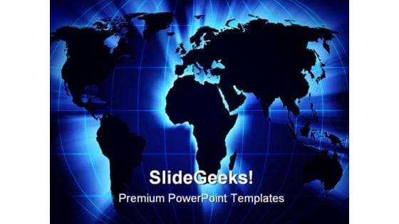 World Map Globe PowerPoint Backgrounds And Templates 1210