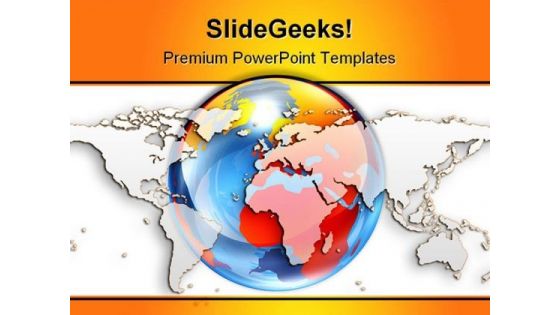 World Maps And Globe PowerPoint Background And Template 1210