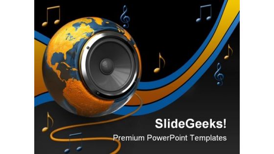 World Music Globe PowerPoint Templates And PowerPoint Backgrounds 0211