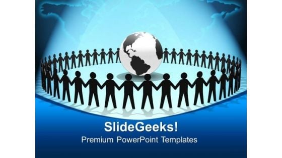 World People Holding Hands Around Globe PowerPoint Templates And PowerPoint Themes 0612 World People Holding Hands Around Globe PowerPoint Templates And PowerPoint Themes 0612