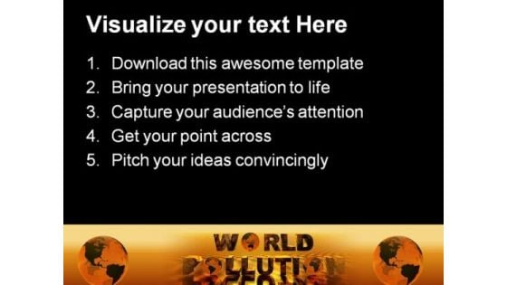 World Pollution Globe PowerPoint Themes And PowerPoint Slides 0311