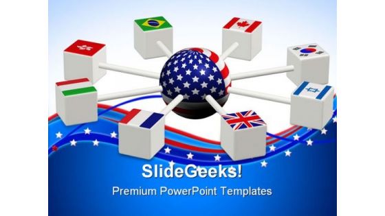 World Servers Communication PowerPoint Templates And PowerPoint Backgrounds 0711