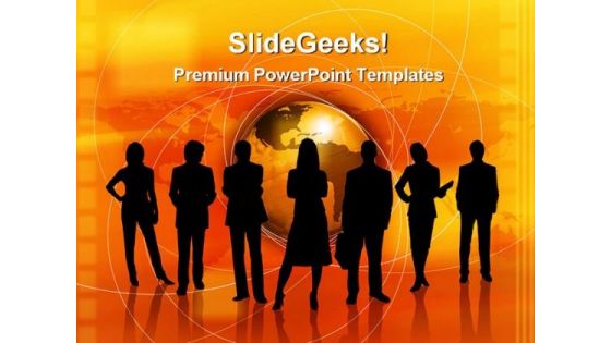 World Silhouettes Global PowerPoint Themes And PowerPoint Slides 0311