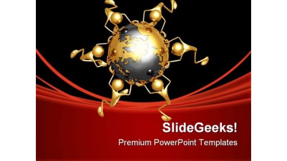 World Struggle Globe PowerPoint Templates And PowerPoint Backgrounds 0811