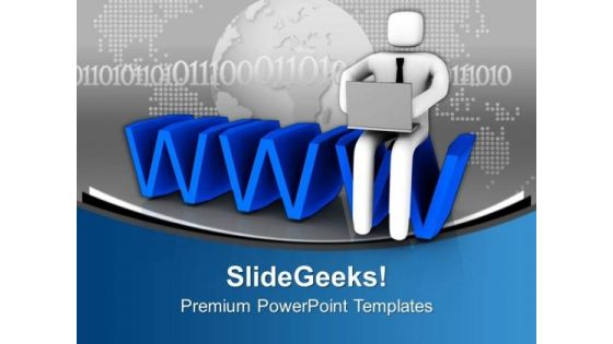 World Wide Web New Way For Business PowerPoint Templates Ppt Backgrounds For Slides 0413