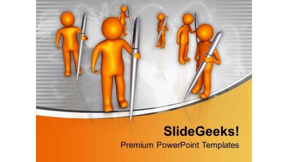 Write For Your Community Problem PowerPoint Templates Ppt Backgrounds For Slides 0713