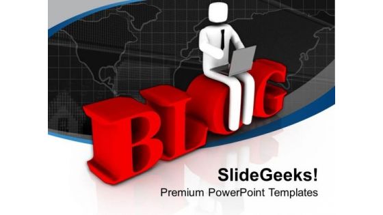 Writing Blog Is Excellent Skill PowerPoint Templates Ppt Backgrounds For Slides 0613