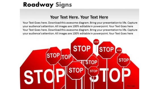 Wrong Strategy Stop Signs PowerPoint Templates And Ppt Slides