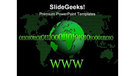 Www Binary World Globe PowerPoint Templates And PowerPoint Backgrounds 0511