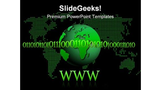 Www Binary World Globe PowerPoint Themes And PowerPoint Slides 0511