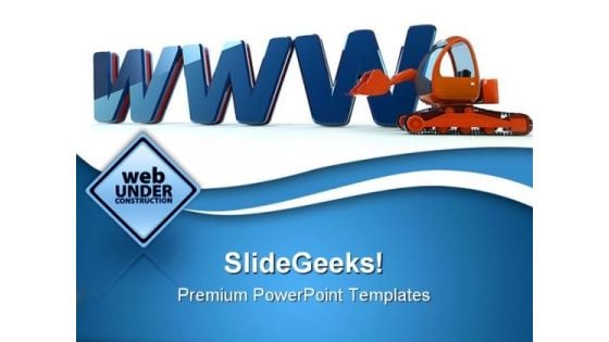 Www Web Building Construction PowerPoint Themes And PowerPoint Slides 0411