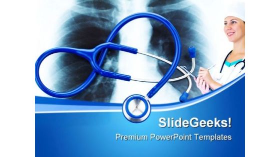 X Ray And Stethoscope Medical PowerPoint Themes And PowerPoint Slides 0511