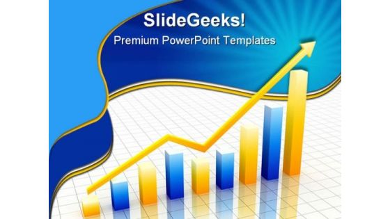 Yellow And Blue Graph Business PowerPoint Themes And PowerPoint Slides 0611