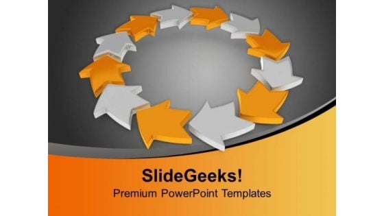 Yellow And White Arrows Circular Manner PowerPoint Templates Ppt Backgrounds For Slides 0313 Yellow And White Arrows Circular Manner PowerPoint Templates Ppt Backgrounds For Slides 0313