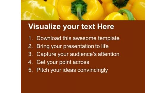 Yellow Bell Pepper Nutritious Food PowerPoint Templates Ppt Backgrounds For Slides 1212