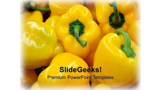 Yellow Bell Pepper Nutritious Food PowerPoint Templates Ppt Backgrounds For Slides 1212