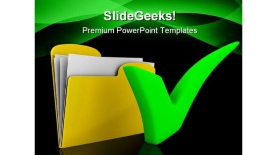 Yellow Computer Folder Security PowerPoint Templates And PowerPoint Backgrounds 0211