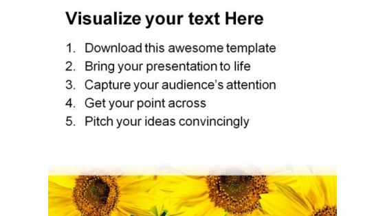Yellow Flowers Beauty PowerPoint Background And Template 1210