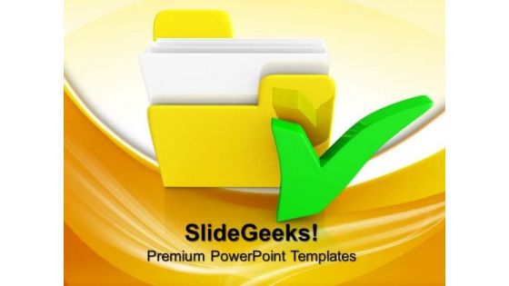 Yellow Folder Computer PowerPoint Templates And PowerPoint Themes 0812