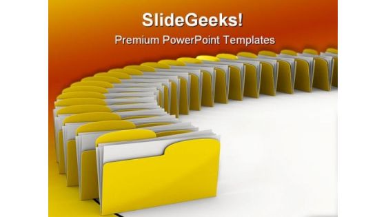 Yellow Folder Computer PowerPoint Themes And PowerPoint Slides 0211