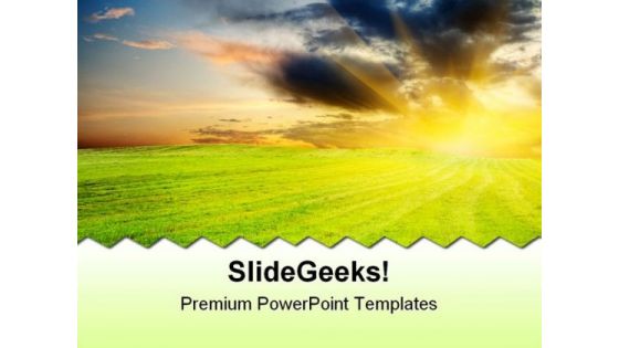 Yellow Sunset Nature PowerPoint Themes And PowerPoint Slides 0511