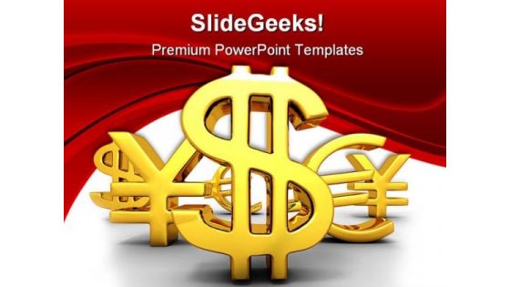 Yen Dollar Euro Money PowerPoint Themes And PowerPoint Slides 0511