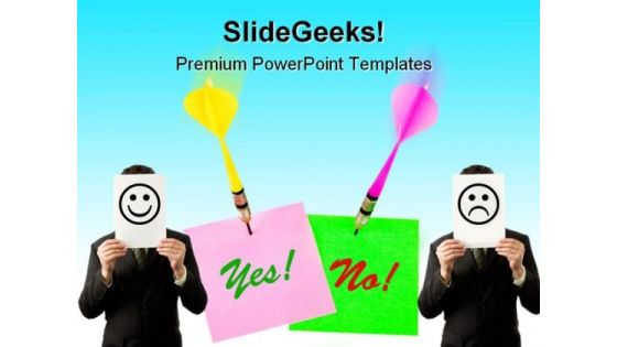 Yes And No Arrows Metaphor PowerPoint Themes And PowerPoint Slides 0811 Yes And No Arrows Metaphor PowerPoint Themes And PowerPoint Slides 0811