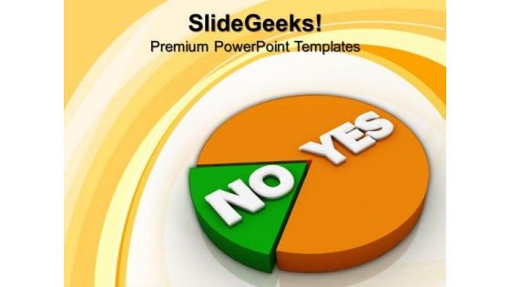 Yes And No Pie Chart Success PowerPoint Templates And PowerPoint Themes 1012