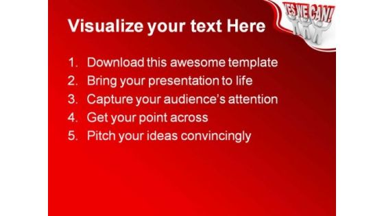 Yes We Can Metaphor PowerPoint Templates And PowerPoint Backgrounds 0811