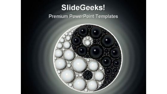 Ying Yang Symbols PowerPoint Template 0610