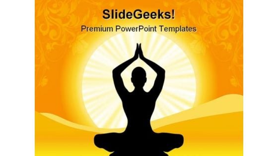 Yoga Health PowerPoint Themes And PowerPoint Slides 0611